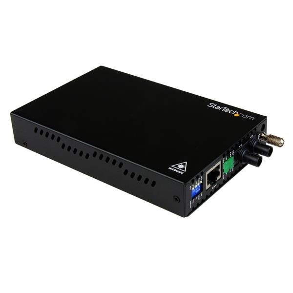 StarTech.com 10/100 Mbit/sLWL / Glasfaser Ethernet ST Medienkonverter - 2 km, 200 Mbit/s, 10Base-T, 100Base-FX, Schnelles Ethernet, 10,100 Mbit/s, Voll, Halb