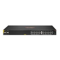 HPE 6000 24G Class4 PoE 4SFP 370W, Managed, L3, Gigabit Ethernet (10/100/1000), Power over Ethernet (PoE), Rack-Einbau, 1U