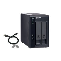 QNAP TR-002, HDD / SSD-Gehäuse, 2.5/3.5", Serial ATA II, Serial ATA III, 6 Gbit/s, Hot-Swap, Schwarz