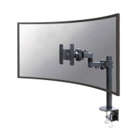 Neomounts Tischhalterung für Curved Monitore, Klemme, 20 kg, 25,4 cm (10"), 124,5 cm (49"), 100 x 100 mm, Schwarz