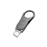 Silicon Power Mobile C80, 64 GB, USB Type-A / USB Type-C, 3.2 Gen 1 (3.1 Gen 1), Ohne Deckel, 8 g, Titan