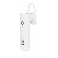 Manhattan Bluetooth-Headset - Bluetooth 4.0 + EDR - In-Ear Design - omnidirektionales Mikrofon - integrierte Bedienelemente - weiß - Kopfhörer - Ohrbügel - im Ohr - Anrufe & Musik - Weiß - Monophon - CE - FCC