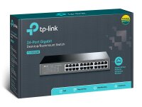 TP-LINK TL-SG1024D, Unmanaged, Gigabit Ethernet (10/100/1000), Vollduplex, Rack-Einbau