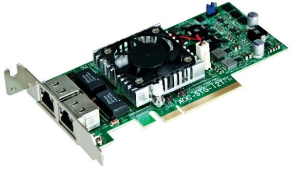 Supermicro AOC-STG-I2T, Eingebaut, Kabelgebunden, PCI Express, Ethernet, Silber