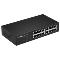 Edimax GS-1016 V2, Managed, Gigabit Ethernet (10/100/1000), Vollduplex, Rack-Einbau, Wandmontage