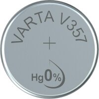 Varta Batterie Silver Oxide, Knopfzelle, High Drain, 357,...