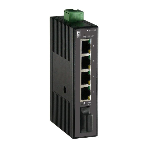 LevelOne IES-0510, Unmanaged, Fast Ethernet (10/100), Vollduplex