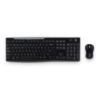 Logitech Wireless Combo MK270, Volle Größe (100%), Kabellos, RF Wireless, Schwarz, Maus enthalten