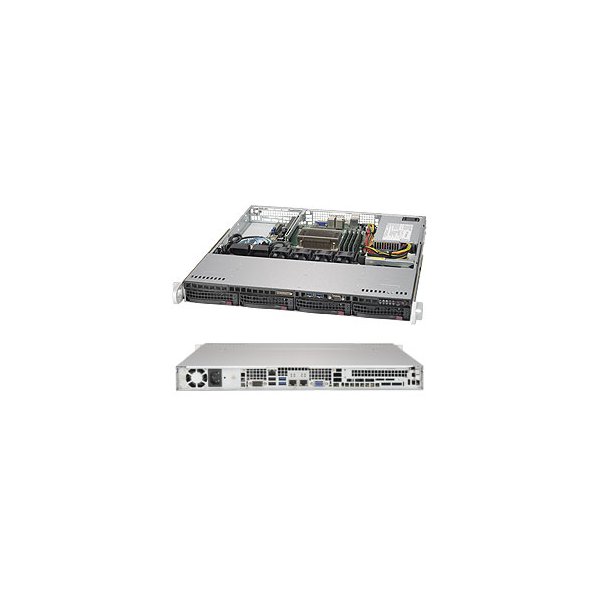 Supermicro SuperChassis 813MFTQC-350CB2, Rack, Server, Schwarz, 1U, HDD, Netzwerk, Leistung, System, BSMI, CCC, CE/EMC, FCC B, TUV/CB