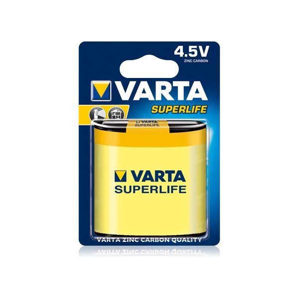 Varta 42341, Einwegbatterie, Zink-Karbon, 4,5 V, 1 Stück(e), Gelb, 80 mm