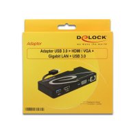 Delock 62461, DisplayLink DL-3700, Schwarz, 125 mm, 55...