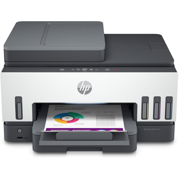 HP Smart Tank 7605 All-in-One, Thermal Inkjet, Farbdruck, 4800 x 1200 DPI, A4, Direktdruck, Grau