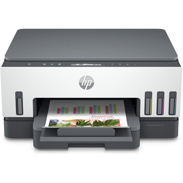 HP Smart Tank 7005 All-in-One, Thermal Inkjet, Farbdruck, 4800 x 1200 DPI, A4, Direktdruck, Grau, Weiß