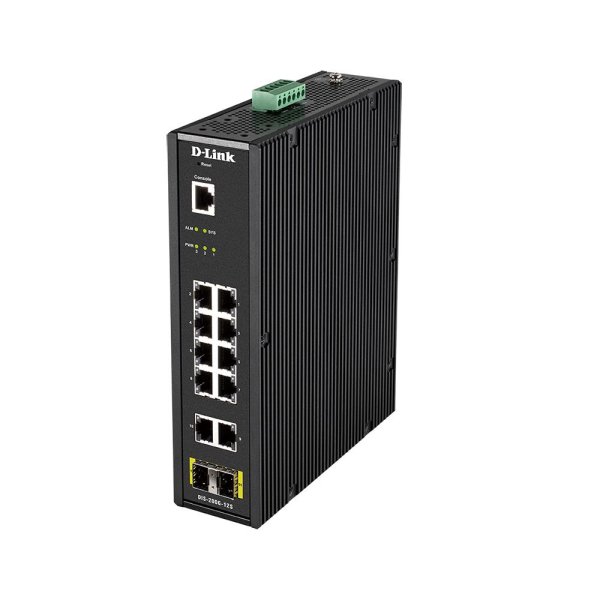 D-Link DIS-200G-12S, Managed, L2, Gigabit Ethernet (10/100/1000), Vollduplex, Rack-Einbau, Wandmontage