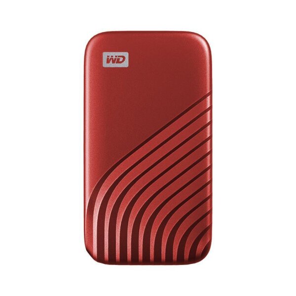 WD My Passport, 1 TB, USB Typ-C, 3.2 Gen 2 (3.1 Gen 2), 1050 MB/s, Passwortschutz, Rot