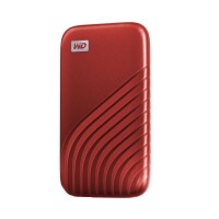 WD My Passport, 1 TB, USB Typ-C, 3.2 Gen 2 (3.1 Gen 2), 1050 MB/s, Passwortschutz, Rot