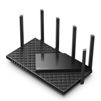 TP-LINK Archer AXE5400 Tri-Band Gigabit Wi-Fi 6E Router, Wi-Fi 6E (802.11ax), Tri-Band (2,4 GHz/5 GHz/6 GHz), Ethernet/LAN, Schwarz, Tabletop-Router