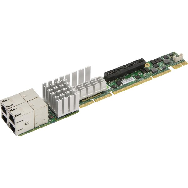 Supermicro AOC-UR-I4XT, Eingebaut, Kabelgebunden, PCI Express, Ethernet, 10000 Mbit/s, Aluminium, Grün