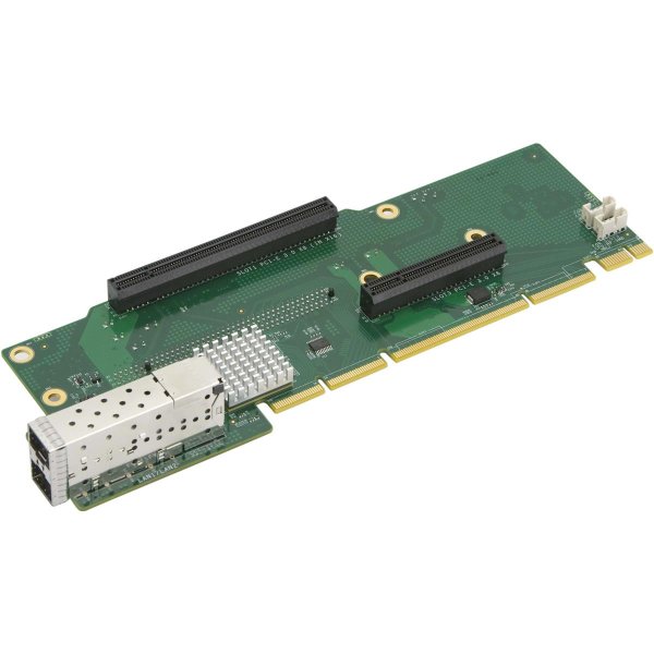 Supermicro AOC-2UR68-I2XS, Eingebaut, Kabelgebunden, PCI Express, Faser, 10000 Mbit/s, Grün