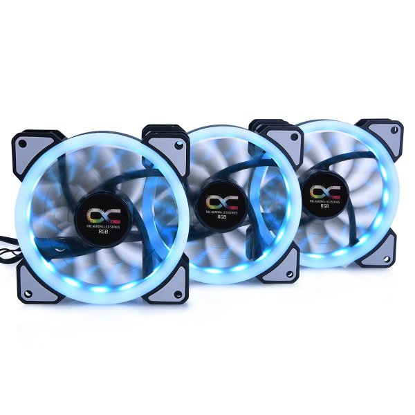 Alphacool Eiszyklon Aurora LUX Digital RGB, Ventilator, 12 cm, 1100 RPM, 29 dB, 87,32 m³/h, Transparent