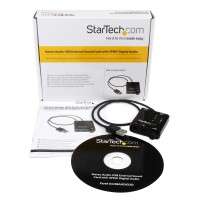 StarTech.com USB Audio Adapter - Externe USB Soundkarte mit SPDIF Digital Audio und Stero Mic - Schwarz, 5.1 Kanäle, 24 Bit, 91 dB, USB