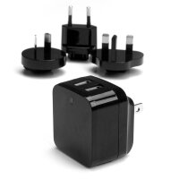 StarTech.com 2 Port USB Ladegerät / Netzteil - 2-fach Ladestecker 17 Watt / 3.4 Amp - Reiseladegerät - Indoor - AC - 5 V - Schwarz