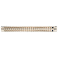 Tripp N254-048-SH-6A 48 Anschlüsse 1 HE Rackmontage geschirmtes Cat6a STP Durchführungs-Patchfeld, RJ45 Ethernet, TAA, 10 Gigabit Ethernet, RJ-45, Cat6a, Silber, Weiß, Rackeinbau, 1U