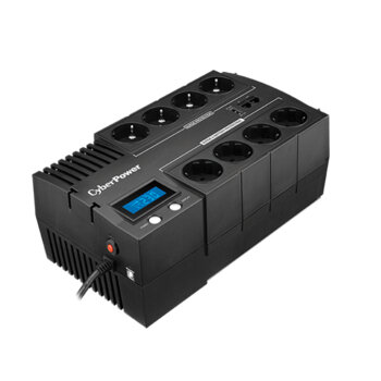 CyberPower Systems CyberPower BR1000ELCD Line-Interactive USV 1000VA/600W LCD, AVR, USB (HID), RJ45 Lan Protection, Ausgang (4+4) Schuko, USB Ladegerät, Line-Interaktiv, 1 kVA, 600 W, Sine, 167 V, 295 V