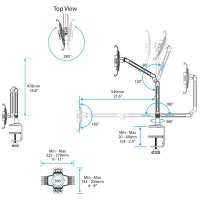 StarTech.com Schreibtisch Tablet Halter - Schwenkbarer Arm - Für iPad und Android, Tablet/UMPC, Drinnen, Weiß