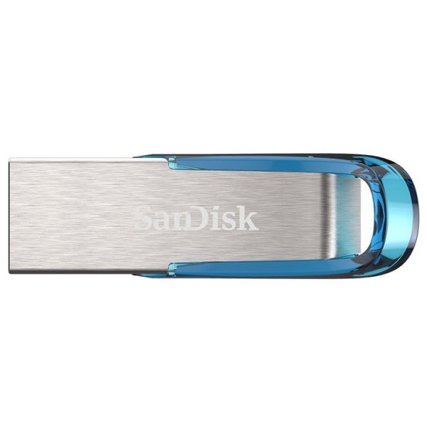 SanDisk Ultra Flair, 64 GB, USB Typ-A, 3.2 Gen 1 (3.1 Gen 1), 150 MB/s, Ohne Deckel, Blau, Silber