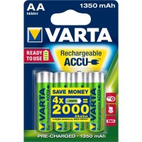 Varta Ready2Use HR06 1350 mAh, Wiederaufladbarer Akku,...