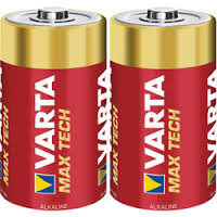 Varta MAX TECH 2x Alkaline D, Einwegbatterie, D, Alkali, 1,5 V, 2 Stück(e), Gold, Rot