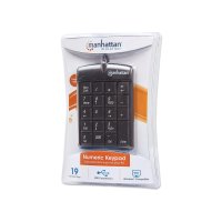 IC Intracom USB-Nummernblock - Kabelgebunden - 18 Tasten - schwarz - USB - Universal - Membran-Schlüsselschalter - Schwarz - Acrylnitril-Butadien-Styrol (ABS) - 1,29 m