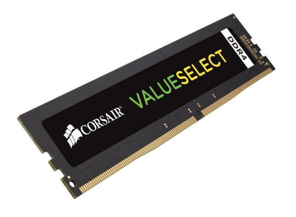 Corsair ValueSelect 4 GB, DDR4, 2666 MHz, 4 GB, 1 x 4 GB, DDR4, 2666 MHz, 288-pin DIMM, Schwarz