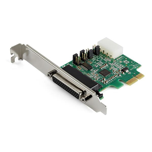 StarTech.com 4 Port Serielle PCI Express RS232 Adapter Karte - PCIe RS232 Serielle Host Controller Karte - PCIe auf Serielle DB9 Karte - 16950 UART - Erweiterungskarte - Windows & Linux, PCIe, Seriell, Full-height / Low-profile, RS-232, Grün, 214358 h