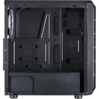 Inter-Tech C-3 Saphir - Tower - PC - Stahl - Gehärtetes Glas - Schwarz - ATX,ITX,Micro ATX - Gaming
