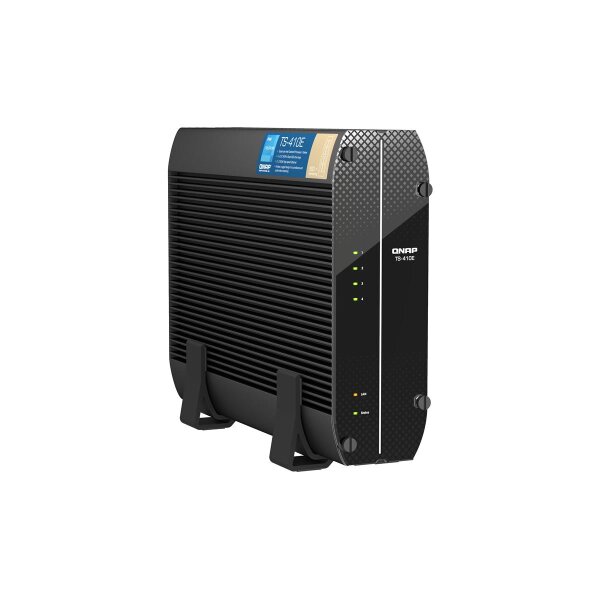 QNAP TS-410E, NAS, Tower, Intel® Celeron®, J6412, Schwarz