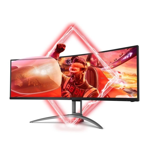 AOC AG493QCX, 124 cm (48.8"), 3840 x 1080 Pixel, Double Full HD, LED, 1 ms, Schwarz