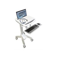 Ergotron StyleView EMR Laptop Cart, SV40, Multimedia-Wagen, Aluminium, Grau, Weiß, Aluminium, Kunststoff, Laptop, 8,2 kg, 43,9 cm (17.3")