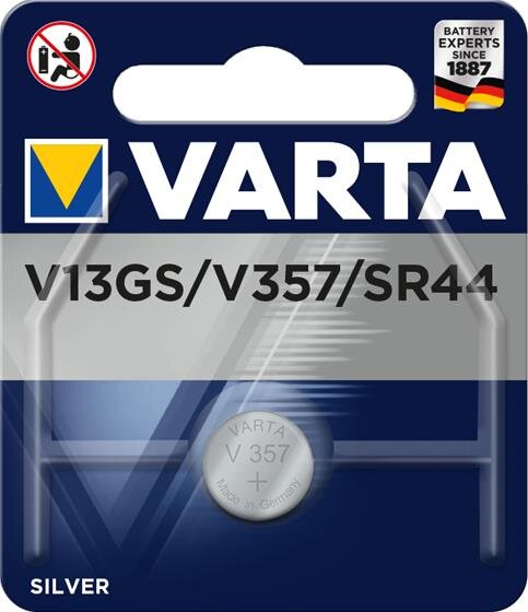 Varta -V13GS, Einwegbatterie, SR44, Siler-Oxid (S), 1,55 V, 1 Stück(e), 155 mAh