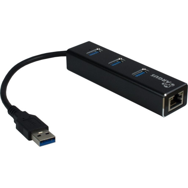 Inter-Tech ARGUS IT-310, USB 3.2 Gen 1 (3.1 Gen 1) Type-A, IEEE 802.3ab, IEEE 802.3i, IEEE 802.3u, Schwarz, RJ-45, USB 3.2 Gen 1 (3.1 Gen 1) Type-A, Aluminium, Windows 10, Windows 7, Windows 8, Windows 8.1