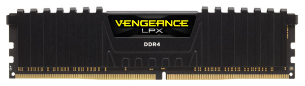 Corsair Vengeance LPX, 32 GB, 4 x 8 GB, DDR4, 3200 MHz, 288-pin DIMM, Schwarz