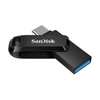 SanDisk Ultra Dual Drive Go, 32 GB, USB Type-A / USB Type-C, 3.2 Gen 1 (3.1 Gen 1), 150 MB/s, Drehring, Schwarz