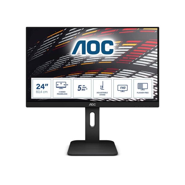 AOC P1 24P1, 60,5 cm (23.8"), 1920 x 1080 Pixel, Full HD, LED, 5 ms, Schwarz