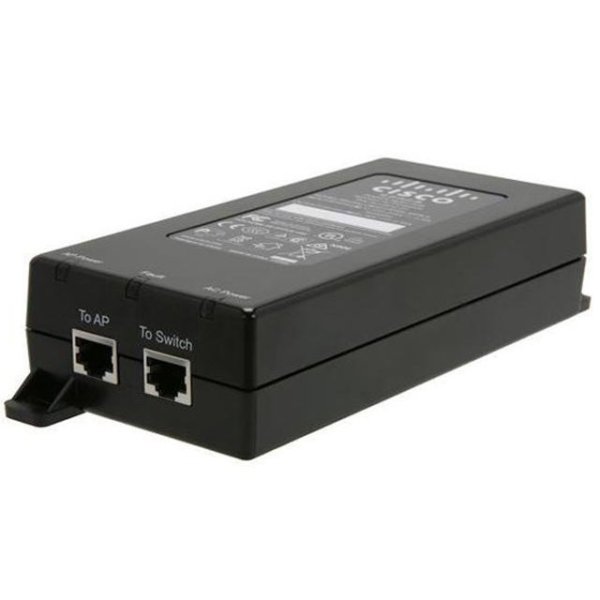 Cisco AIR-PWRINJ6=, Gigabit Ethernet, 10,100,1000 Mbit/s, IEEE 802.3at, Schwarz, China, 25 W