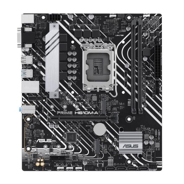 ASUS PRIME H610M-A-CSM, Intel, LGA 1700, Intel® Celeron®, Intel® Core™ i3, Intel® Core™ i5, Intel® Core™ i7, Intel® Core™ i9,..., DDR5-SDRAM, 96 GB, DIMM