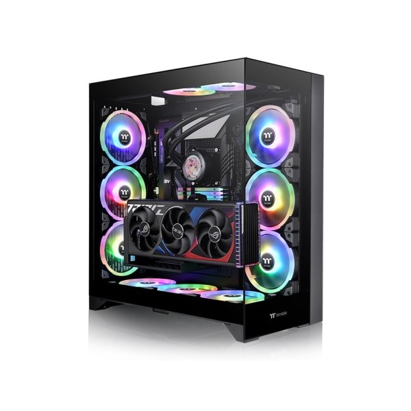 Thermaltake CTE E600 MX, Midi Tower, PC, Schwarz, ATX, EATX, micro ATX, Mini-ITX, SPCC, Gehärtetes Glas, 16,6 cm