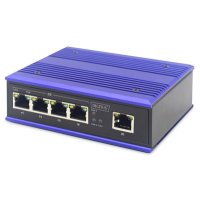 DIGITUS 4 Port Gigabit Netzwerk PoE Switch, Industrial,...