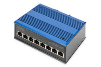 DIGITUS 8 Port Fast Ethernet Netzwerk Switch, Industrial,...