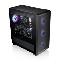 Thermaltake S250 TG, Midi Tower, PC, Schwarz, ATX, EATX, micro ATX, Mini-ITX, SPCC, 16,5 cm